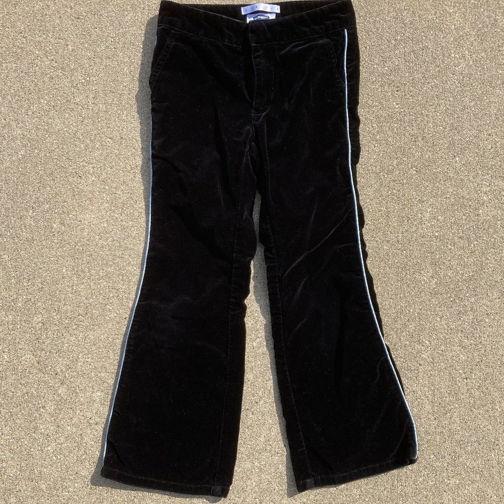 Old Navy Vintage 90's/Y2K Stretch velvet black pants youth size 6